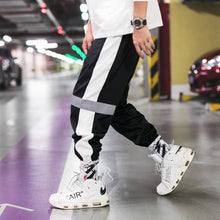 Load image into Gallery viewer, Privathinker Side Stripe Track Jogger Pants Men 2019 Reflective Label Track Harem Pants Homme Streetwear Male HipHop