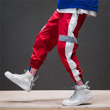 Load image into Gallery viewer, Privathinker Side Stripe Track Jogger Pants Men 2019 Reflective Label Track Harem Pants Homme Streetwear Male HipHop