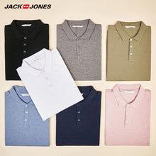 Load image into Gallery viewer, JackJones Men's Solid Color Cotton Turn-down Collar Polo Shirt Menswear 219106516