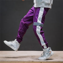 Load image into Gallery viewer, Privathinker Side Stripe Track Jogger Pants Men 2019 Reflective Label Track Harem Pants Homme Streetwear Male HipHop
