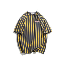 Load image into Gallery viewer, Dark Icon Vertical Stripe Oversized Men's Tshirts Short Sleeve 2019 Summer New Korean Style Loose T-shirt Men Male Tee Cotton